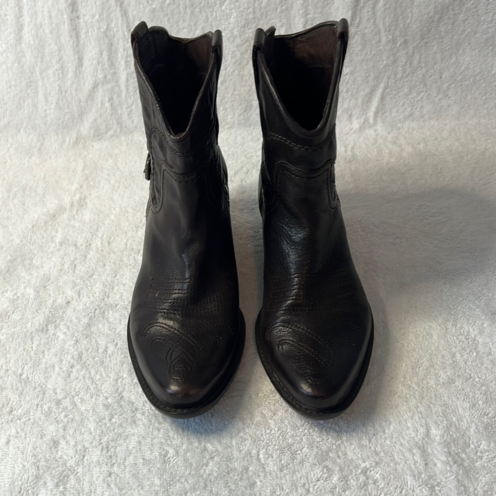 Franco Sarto dark brown leather boot, ladies size 7